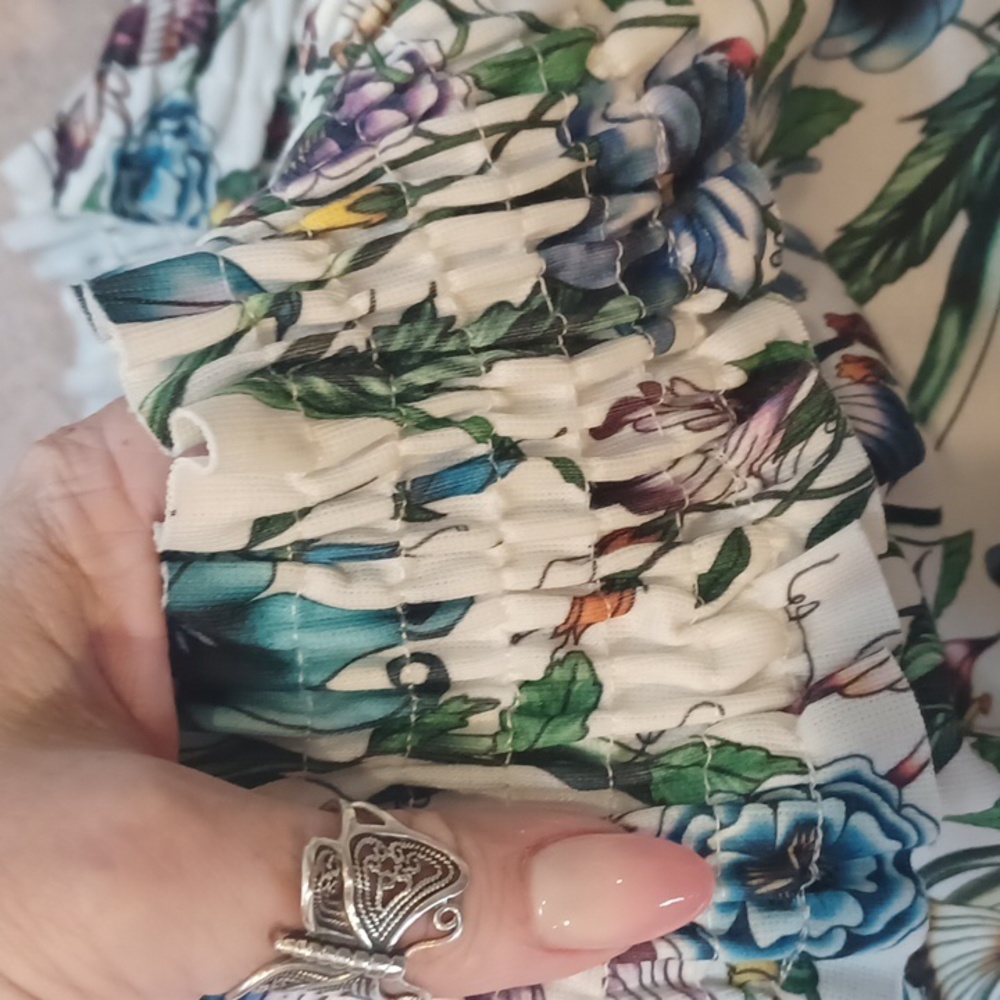 Zara Trafaluc Flower Print Tank Blouse - Picture 6 of 8